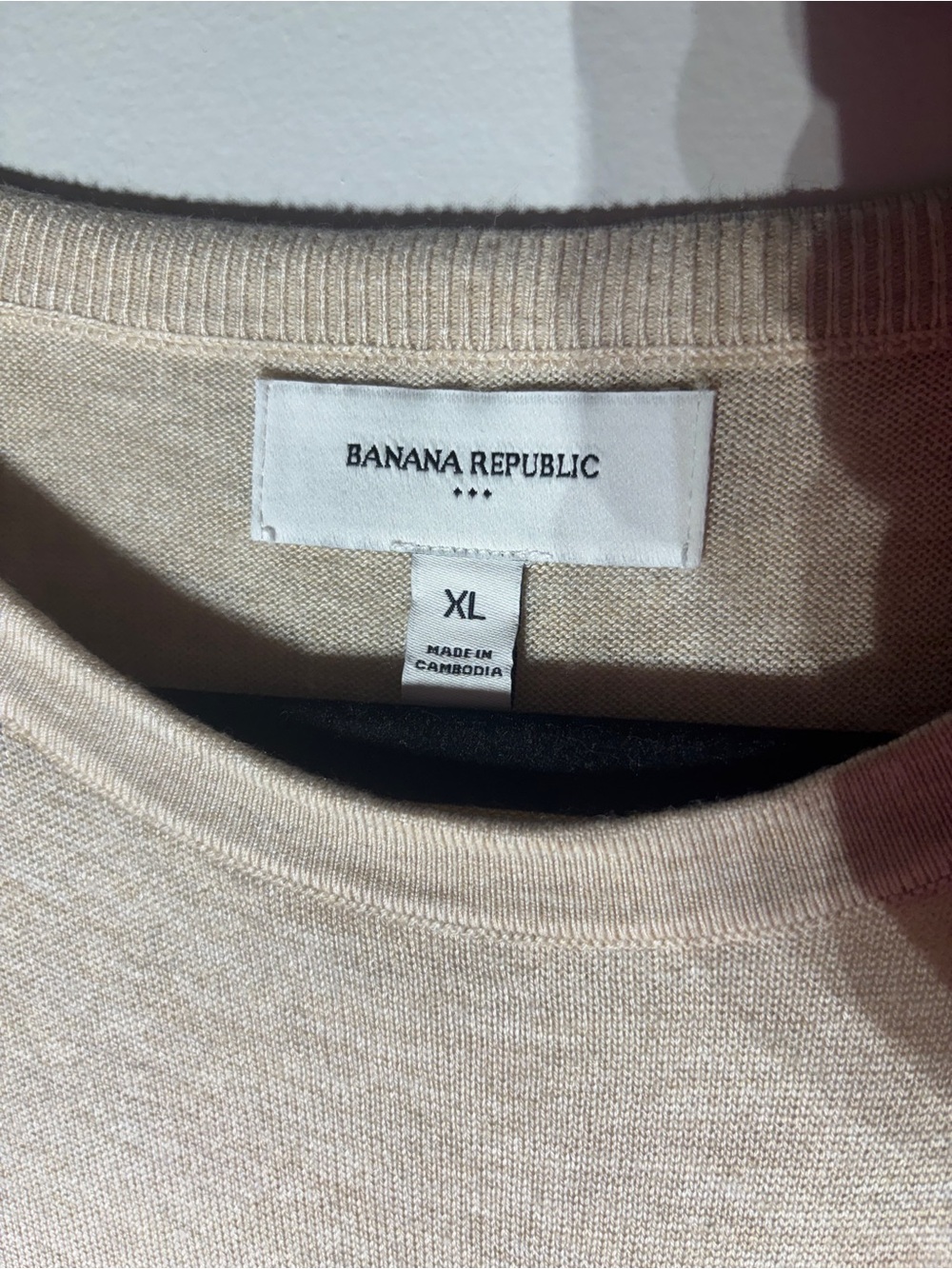 Banana Republic Beige Crewneck Short Sleeve Knit - Picture 3 of 4